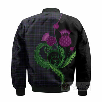 Pride (Wales) Tartan Bomber Jacket Traditional Scottish Thistle