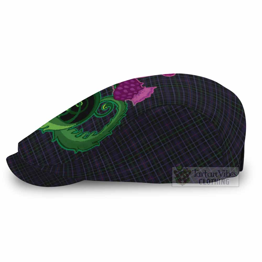 Pride (Wales) Tartan Flat Cap, Jeff Cap Traditional Scottish Thistle