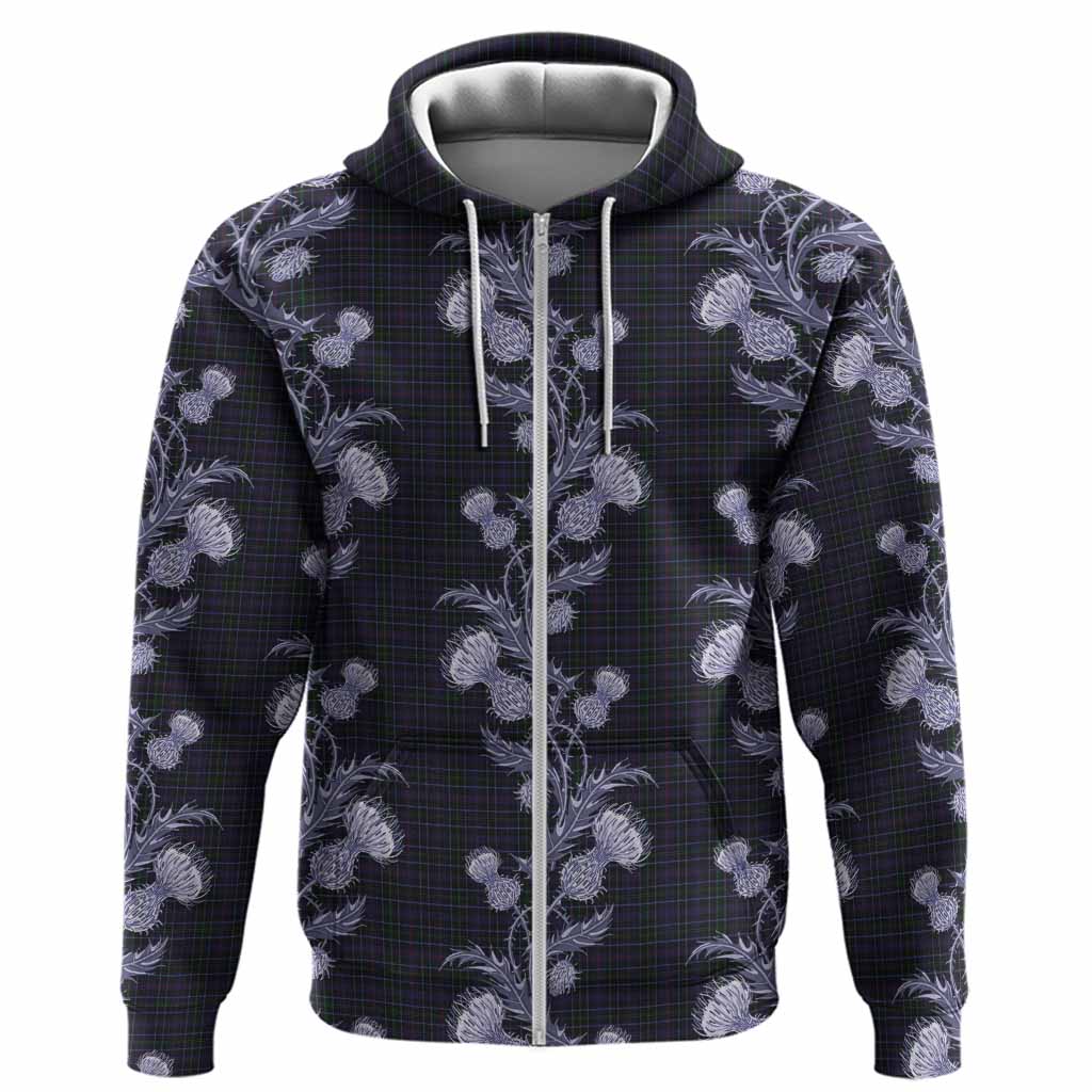 Pride (Wales) Tartan Hoodie Seamless Scottish Thistle Flowers