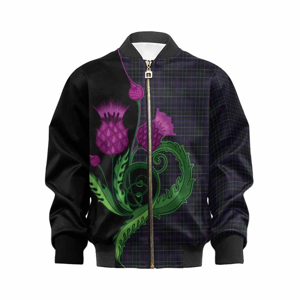 Pride (Wales) Tartan Kid Bomber Jacket Traditional Scottish Thistle
