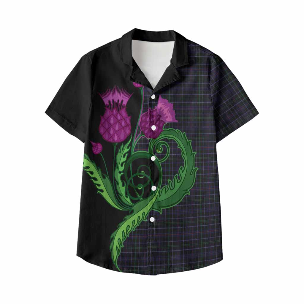 Pride (Wales) Tartan Kid Hawaiian Shirt Traditional Scottish Thistle