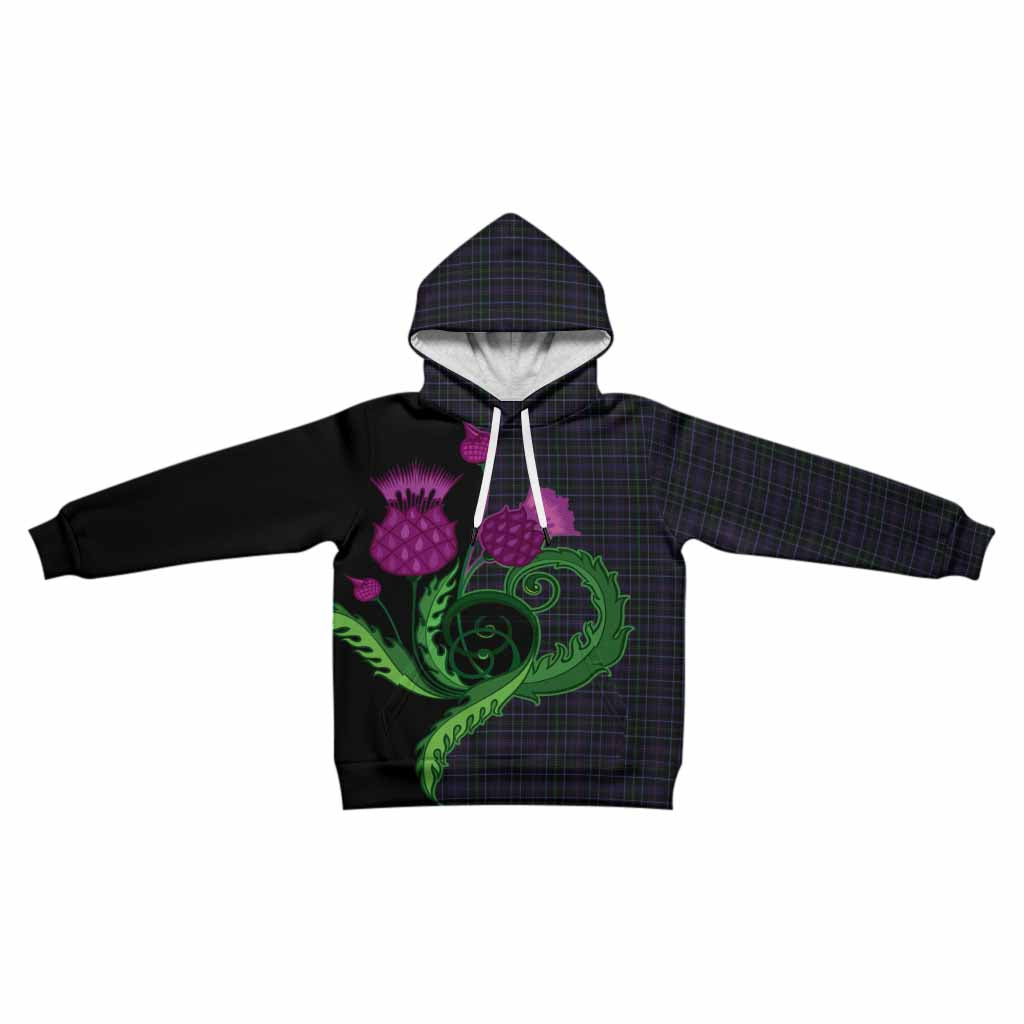 Pride (Wales) Tartan Kid Hoodie Traditional Scottish Thistle