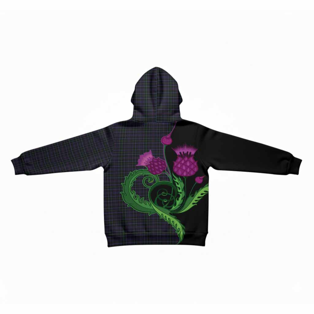 Pride (Wales) Tartan Kid Hoodie Traditional Scottish Thistle