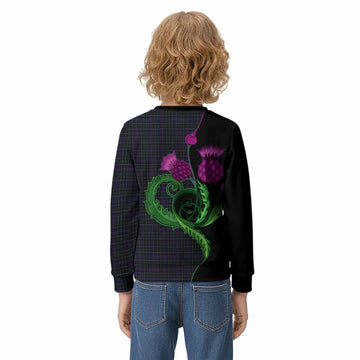 Pride (Wales) Tartan Kid Knitted Sweatshirt Traditional Scottish Thistle