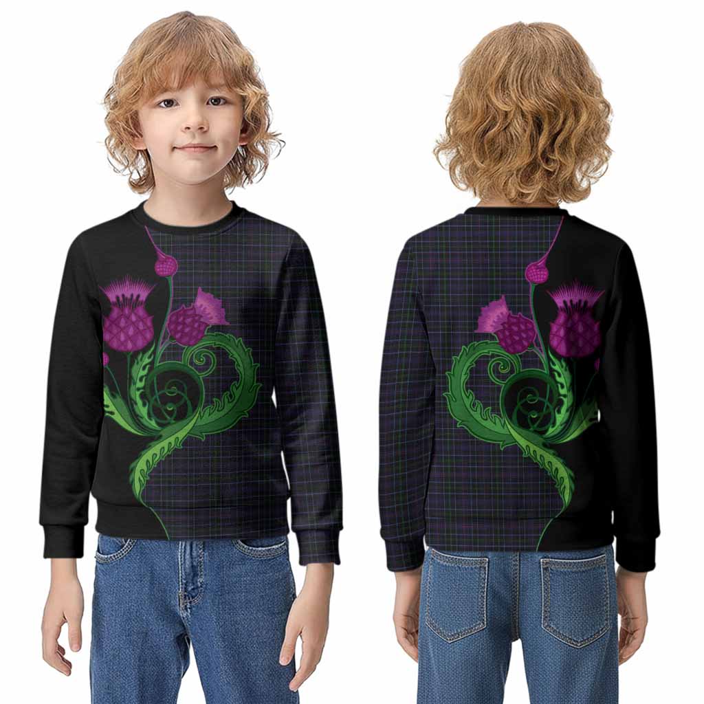 Pride (Wales) Tartan Kid Knitted Sweatshirt Traditional Scottish Thistle
