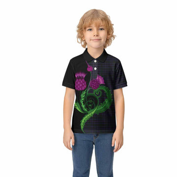 Pride (Wales) Tartan Kid Polo Shirt Traditional Scottish Thistle