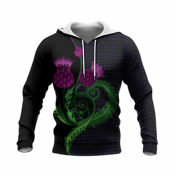 Pride (Wales) Tartan Knitted Hoodie Traditional Scottish Thistle