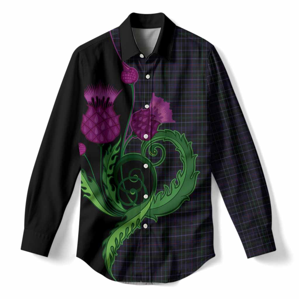 Pride (Wales) Tartan Women Casual Shirt Traditional Scottish Thistle