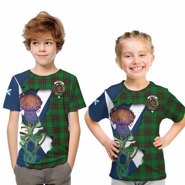 Primrose Tartan Family Crest Kid T-Shirt Scottish Thistle Celtic Inspired
