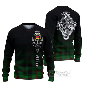 Tartan Vibes Clothing Primrose Tartan Knitted Sweater Featuring Alba Gu Brath Family Crest Celtic Inspired
