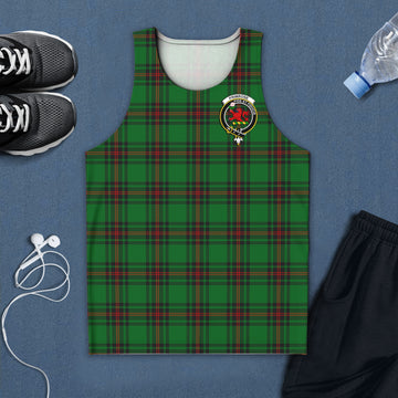 Primrose Tartan Mens Tank Top with Family Crest
