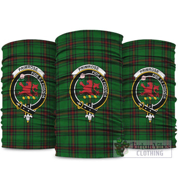 Primrose Tartan Neck Gaiters, Tartan Bandanas, Tartan Head Band with Family Crest