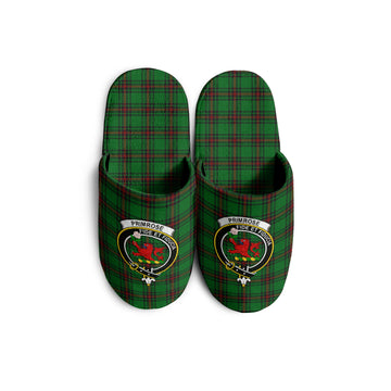 Primrose Tartan Home Slippers with Family Crest