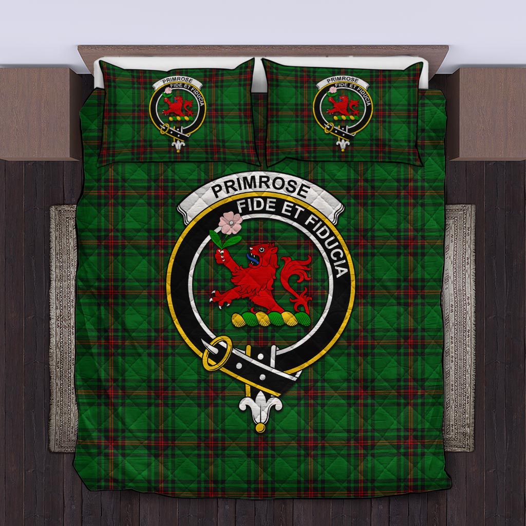 Primrose Tartan Quilt Bed Set with Family Crest Twin - Tartan Vibes Clothing