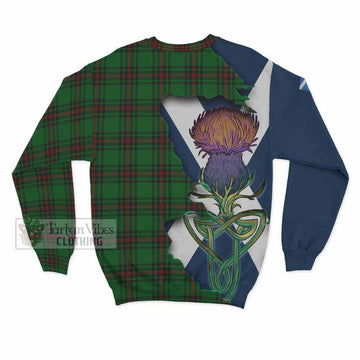 Tartan Vibes Clothing Primrose Tartan Family Crest Sweatshirt Scottish Thistle Celtic Inspired