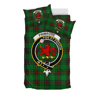 Primrose Tartan Bedding Set with Family Crest
