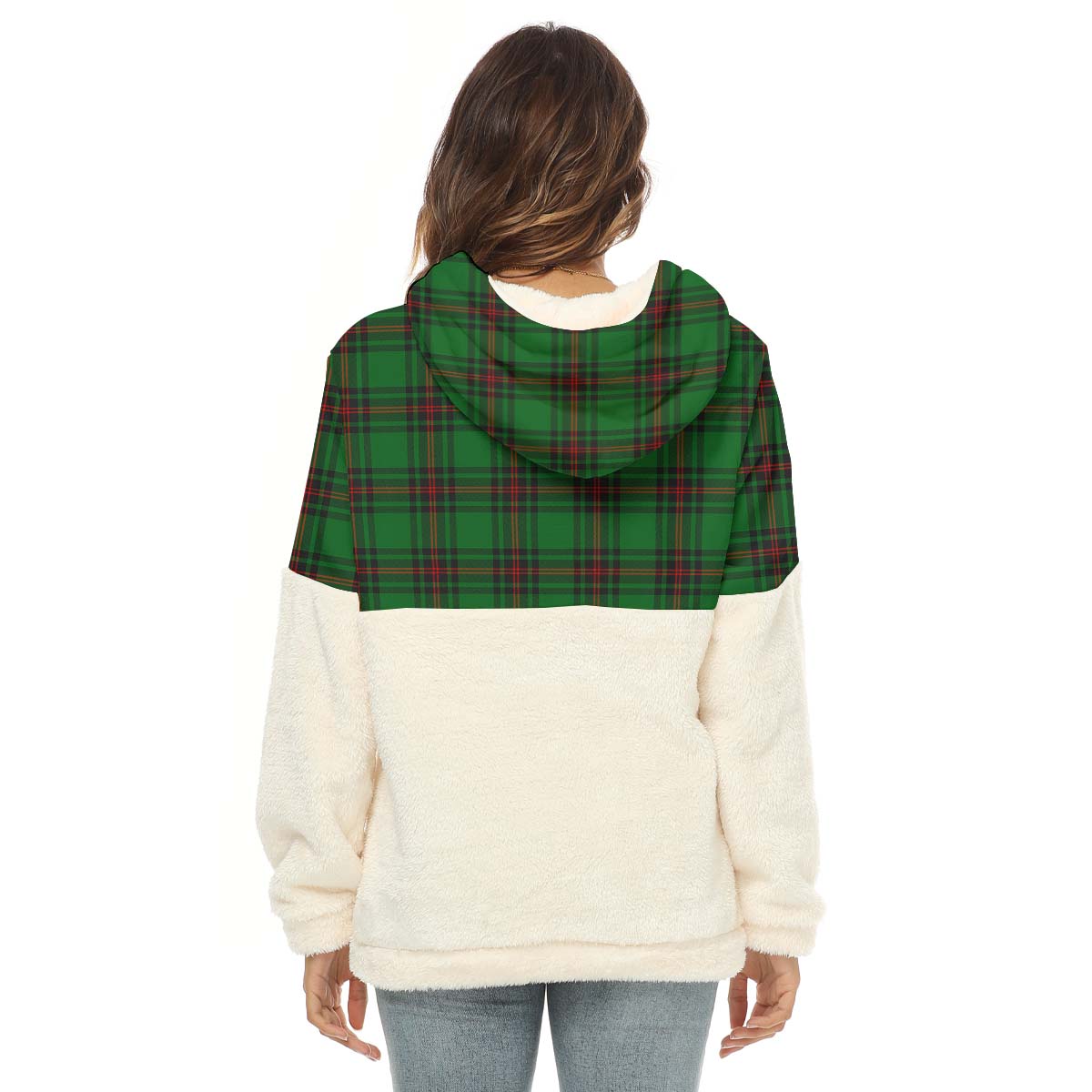 primrose-tartan-womens-borg-fleece-hoodie-with-half-zip
