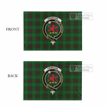 Tartan Vibes Clothing Primrose Tartan House Flag with Family Crest