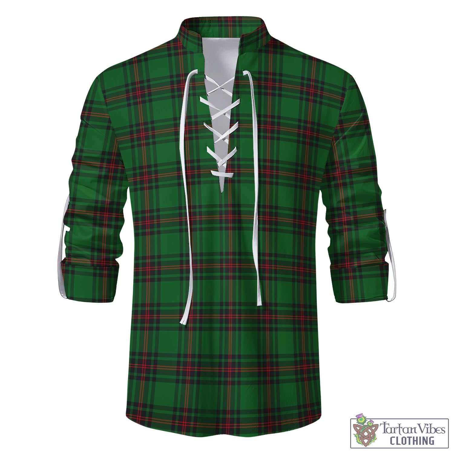 Tartan Vibes Clothing Primrose Tartan Men's Scottish Traditional Jacobite Ghillie Kilt Shirt