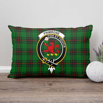 Primrose Tartan Pillow Cover with Family Crest