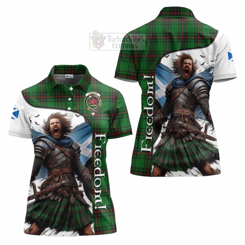Tartan Vibes Clothing Primrose Crest Tartan Women's Polo Shirt Inspired by the Freedom of Scottish Warrior