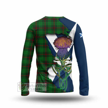Tartan Vibes Clothing Primrose Tartan Family Crest Long Sleeve T-Shirt Scottish Thistle Celtic Inspired
