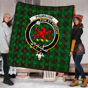 Primrose Tartan Quilt with Family Crest