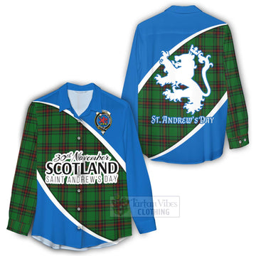 Tartan Vibes Clothing Primrose Family Crest Tartan Women's Casual Shirt Celebrate Saint Andrew's Day in Style