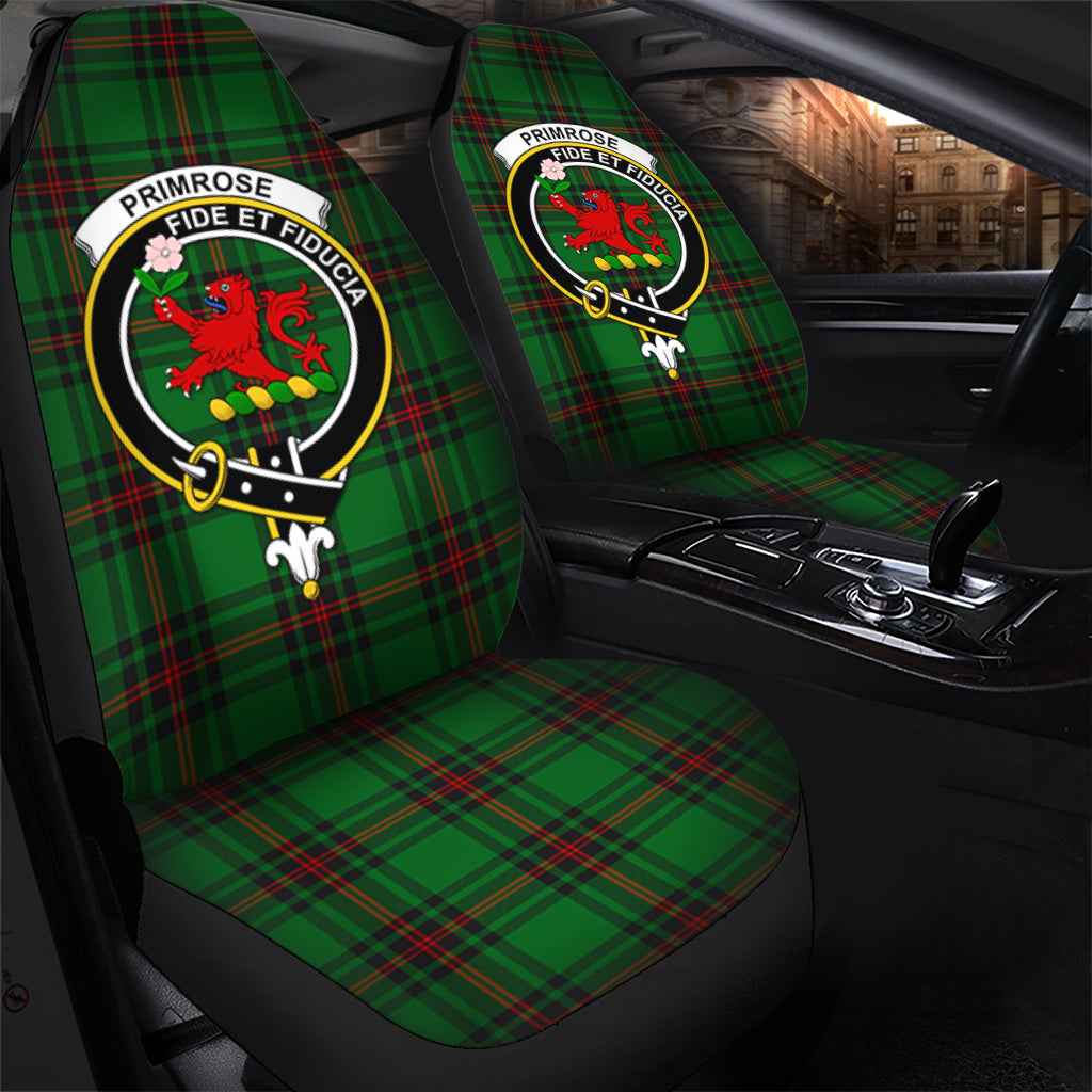 Primrose Tartan Car Seat Cover with Family Crest - Tartanvibesclothing