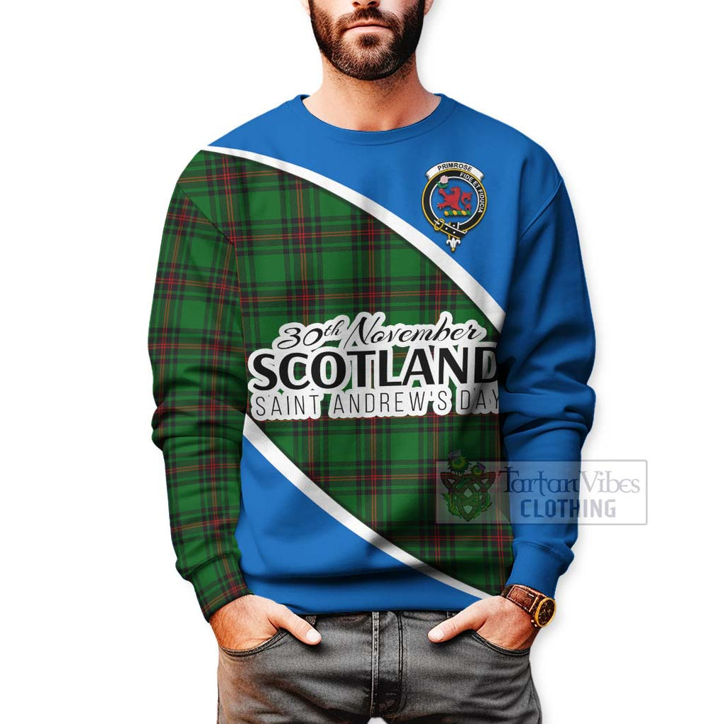 Tartan Vibes Clothing Primrose Family Crest Tartan Sweatshirt Celebrate Saint Andrew's Day in Style
