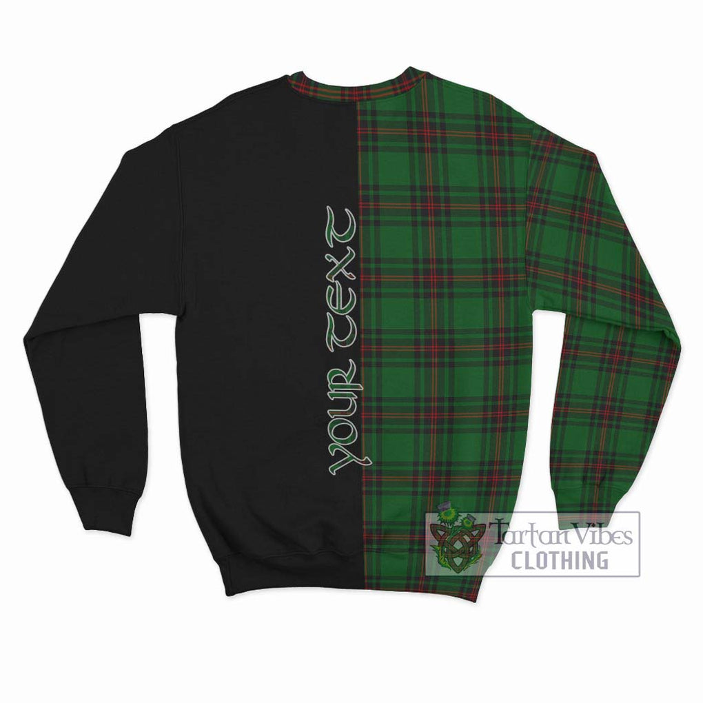 Primrose Tartan Sweatshirt with Family Crest and Half Of Me Style - Tartanvibesclothing Shop