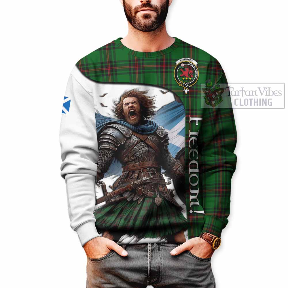 Tartan Vibes Clothing Primrose Crest Tartan Sweatshirt Inspired by the Freedom of Scottish Warrior