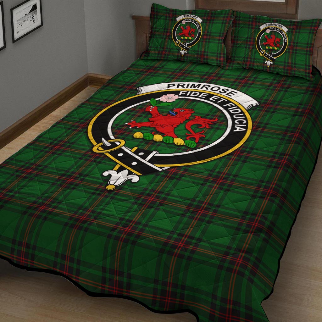 Primrose Tartan Quilt Bed Set with Family Crest - Tartan Vibes Clothing