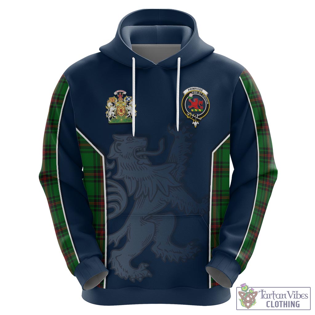 Tartan Vibes Clothing Primrose Tartan Hoodie with Family Crest and Lion Rampant Vibes Sport Style