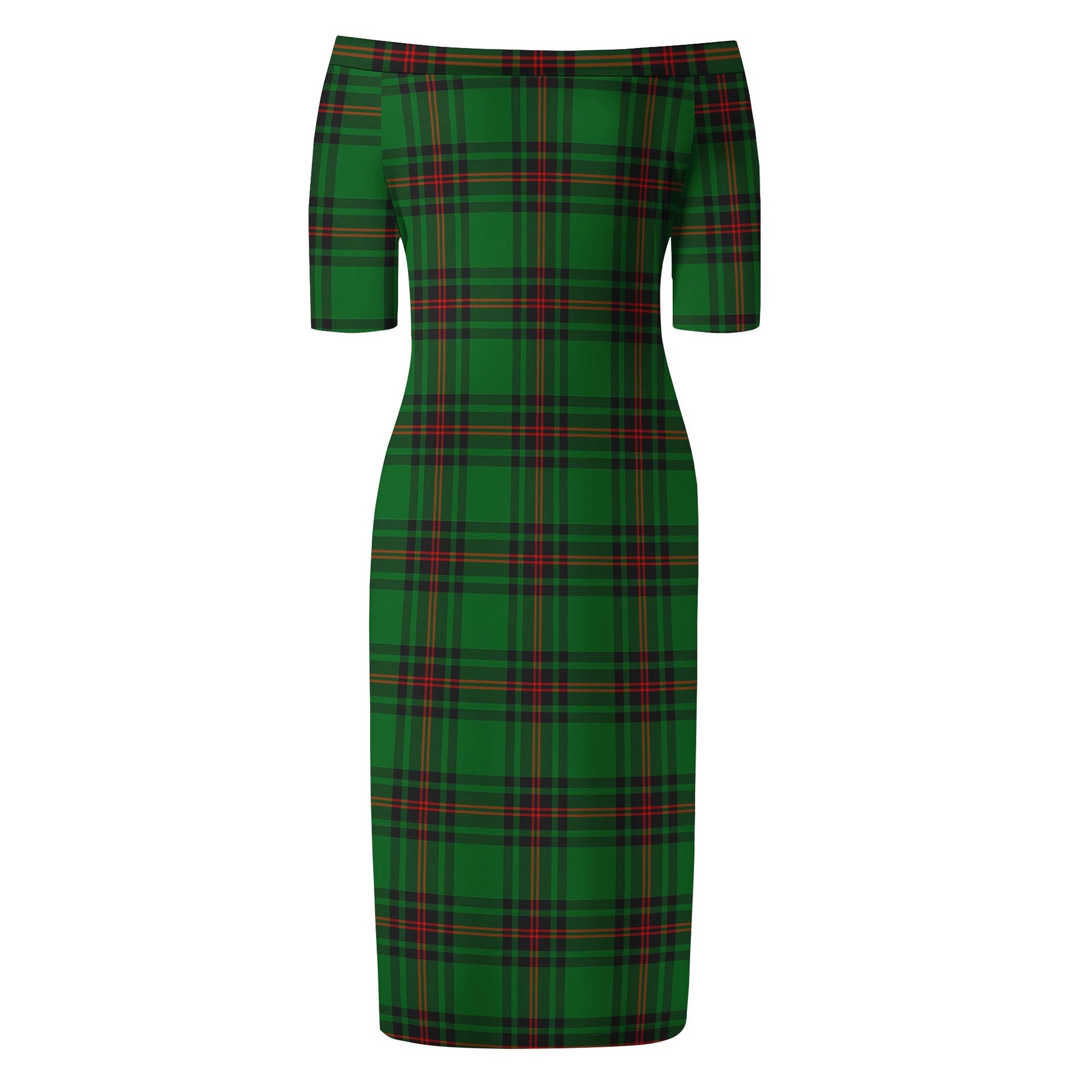 Primrose Tartan Off Shoulder Lady Dress - Tartanvibesclothing