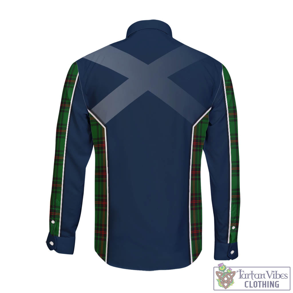 Tartan Vibes Clothing Primrose Tartan Long Sleeve Button Up Shirt with Family Crest and Scottish Thistle Vibes Sport Style