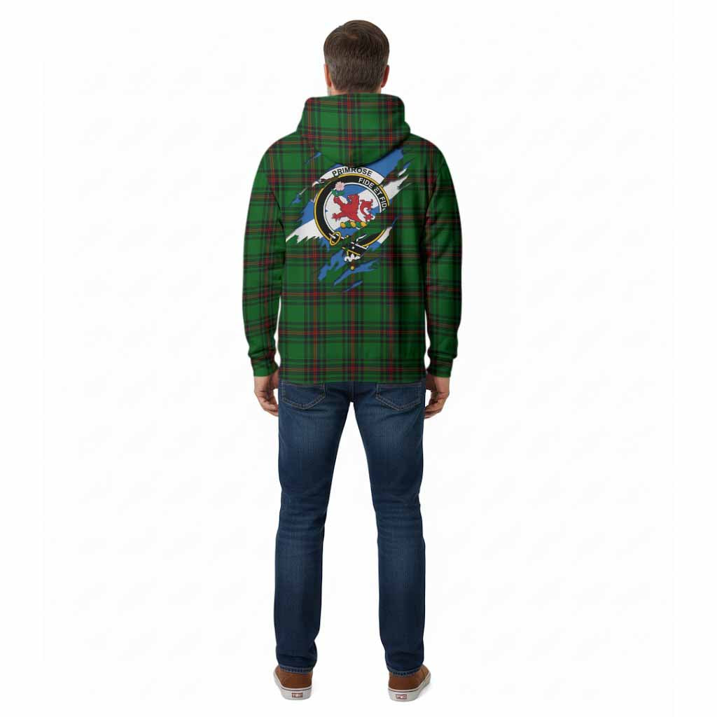Primrose Clan Crest In Me Tartan Cotton Hoodie Scotland Flag Style