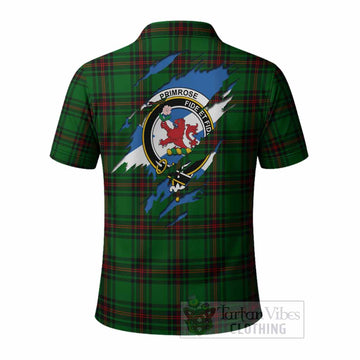 Primrose Clan Crest In Me Tartan Polo Shirt Scotland Flag Style