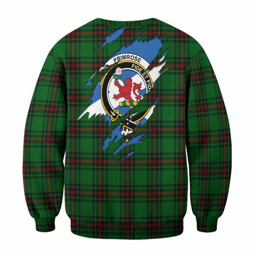 Primrose Clan Crest In Me Tartan Sweatshirt Scotland Flag Style