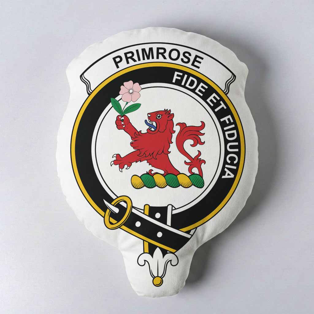 Primrose Clan Crest Shaped Throw Pillow, Scottish Clan Badge Decorative Pillow