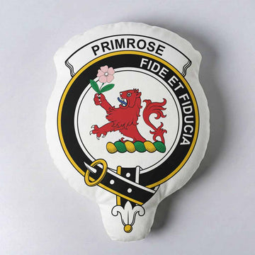 Primrose Clan Crest Shaped Throw Pillow, Scottish Clan Badge Decorative Pillow