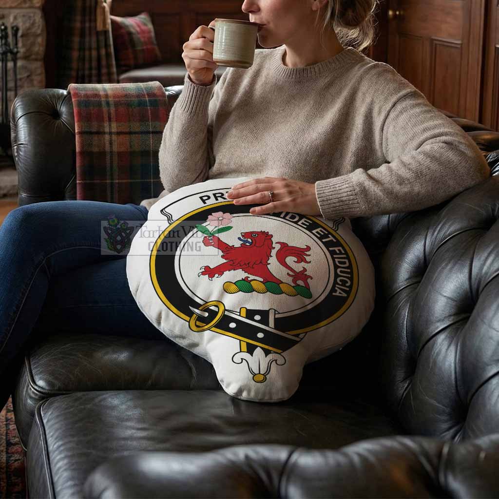 Primrose Clan Crest Shaped Throw Pillow, Scottish Clan Badge Decorative Pillow