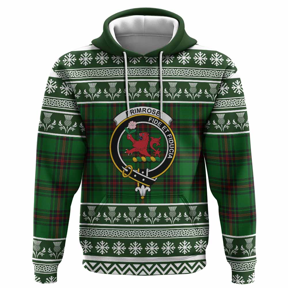 Primrose Clan Tartan Christmas Hoodie with Family Crest - Tartan Vibes Clothing