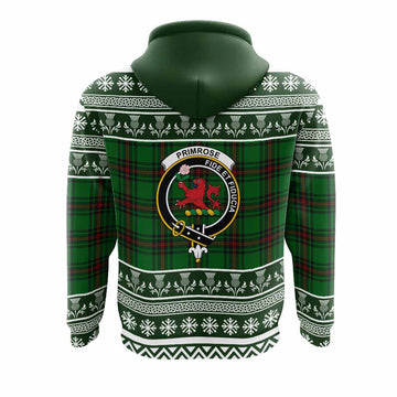 Primrose Clan Tartan Christmas Hoodie with Family Crest