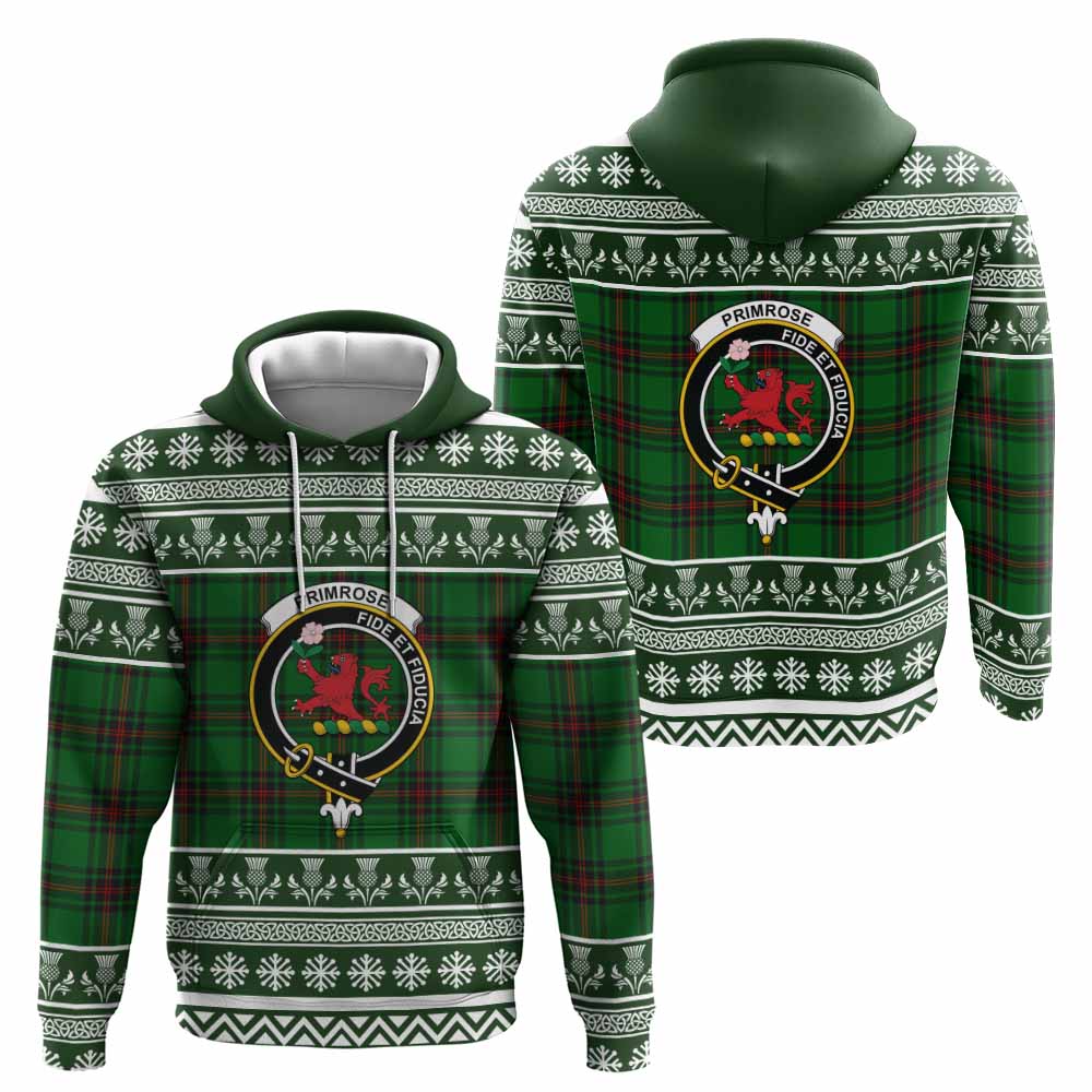 Primrose Clan Tartan Christmas Hoodie with Family Crest - Tartan Vibes Clothing
