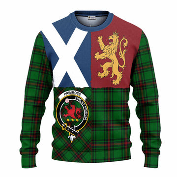 Primrose Crest Tartan Knitted Sweater with Lion Rampant Saltire Style