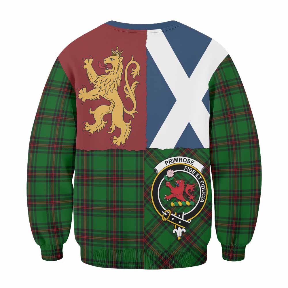 Primrose Crest Tartan Sweatshirt with Lion Rampant Saltire Style