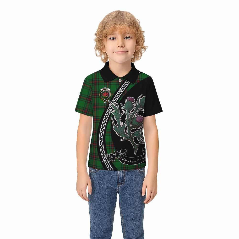 Primrose Family Crest Tartan Kid Polo Shirt Alba Thistle Inspired - Tartan Vibes Clothing