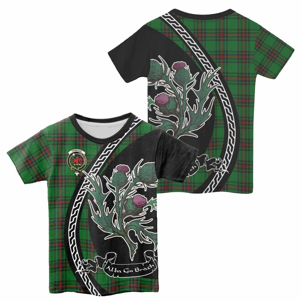 Primrose Family Crest Tartan Kid T-shirt Alba Thistle Inspired - Tartan Vibes Clothing