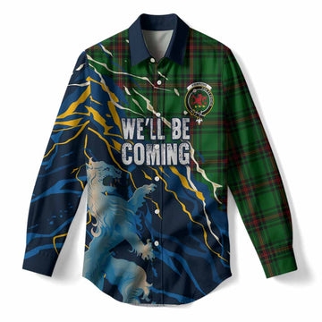 Primrose Scotland Tartan Women Casual Shirt WC2026 Football - We'll Be Coming